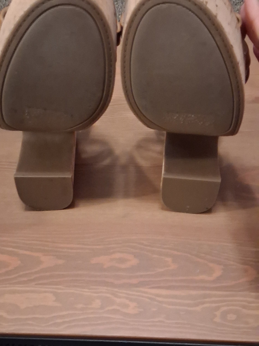 Low Block Heel Sandals in Blush Pink